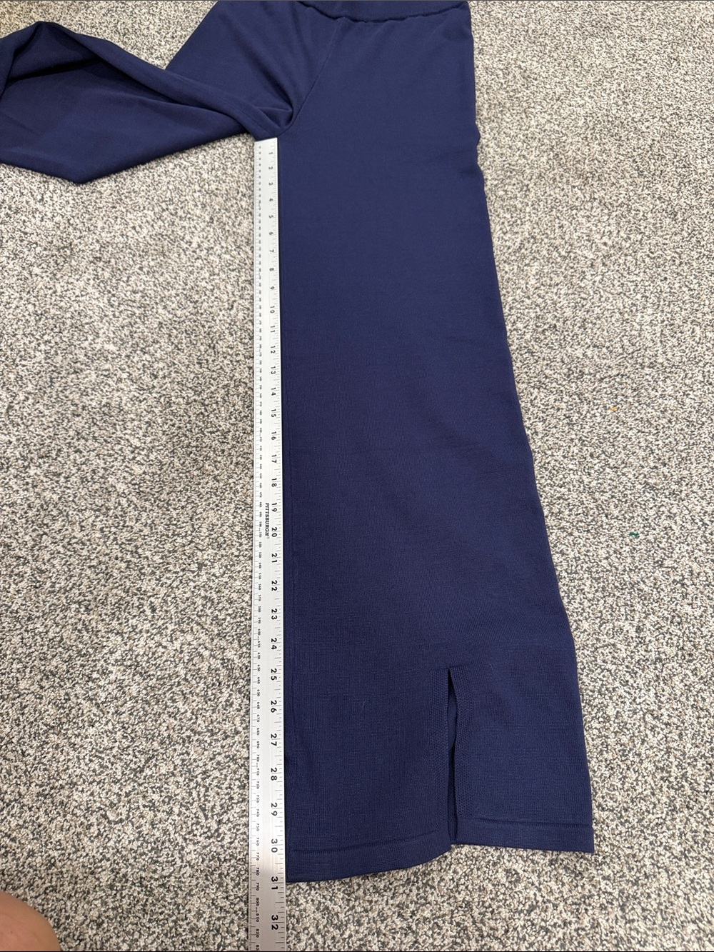 Commense Navy Knit Wide Leg Pants Set W/Vest Classy Minimalist Elevated Staple S - Picture 15 of 16